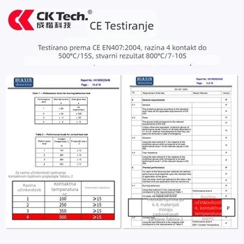 Chengkai Technology Deyan silikonske rukavice otporne na visoke temperature do 500°C, za pećnicu i roštilj, protuklizne, vatrootporne, izolirane