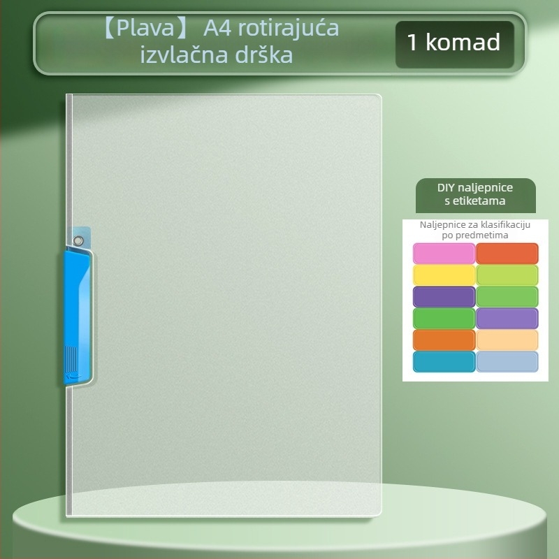 A4 okretna klips mapa s prozirnim umetkom za ispite, za učenike srednje škole