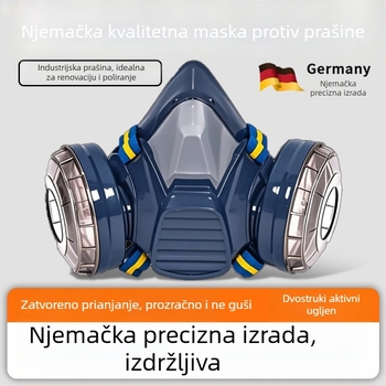 KN95 maska protiv prašine, industrijska teška prašina, za lakiranje i brušenje, uz filtrirajuću spužvu za disanje