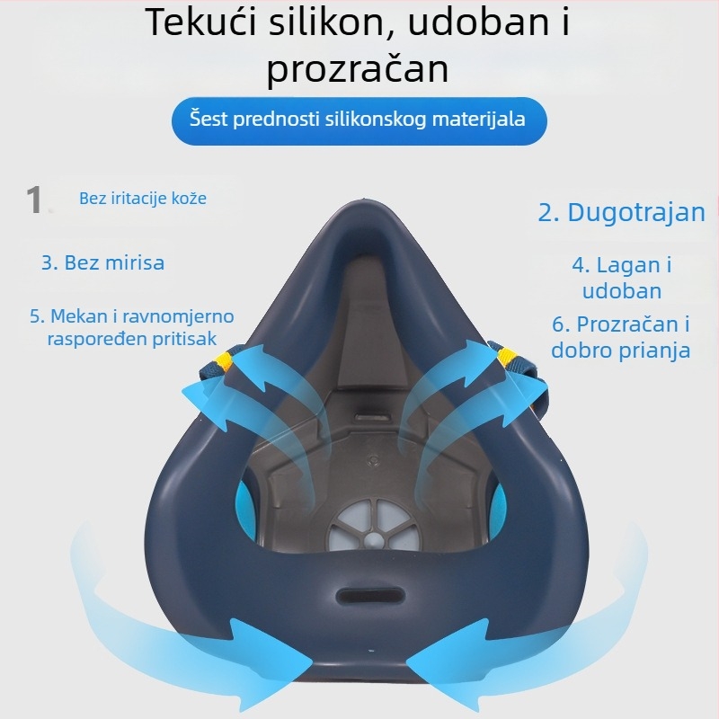KN95 maska protiv prašine, industrijska teška prašina, za lakiranje i brušenje, uz filtrirajuću spužvu za disanje