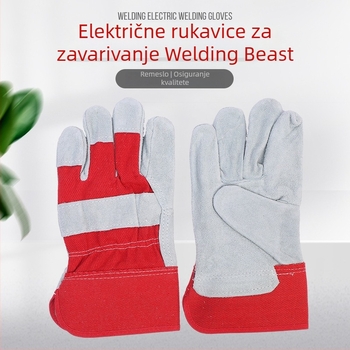 Kožne rukavice za zavarivanje od kože tele, duge i kratke, dizajn dvostrukih prstiju