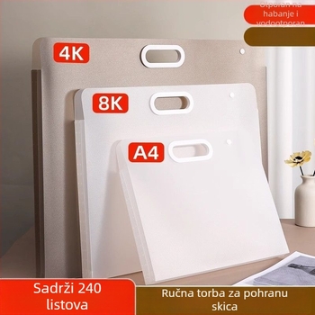 Prijenosni portfel za crteže i mapa za dokumente, pohrana umjetničkih albuma, A3 skice, djela 4K i 8K