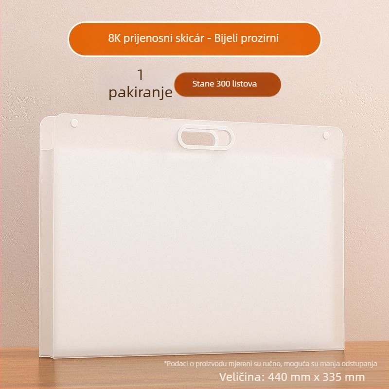Prijenosni portfel za crteže i mapa za dokumente, pohrana umjetničkih albuma, A3 skice, djela 4K i 8K