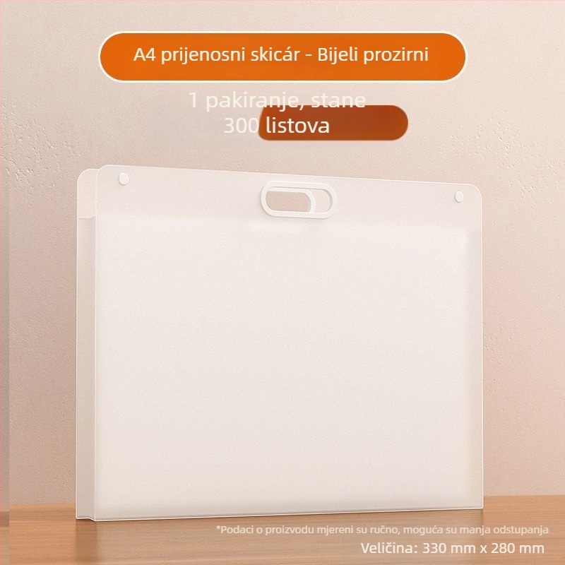 Prijenosni portfel za crteže i mapa za dokumente, pohrana umjetničkih albuma, A3 skice, djela 4K i 8K