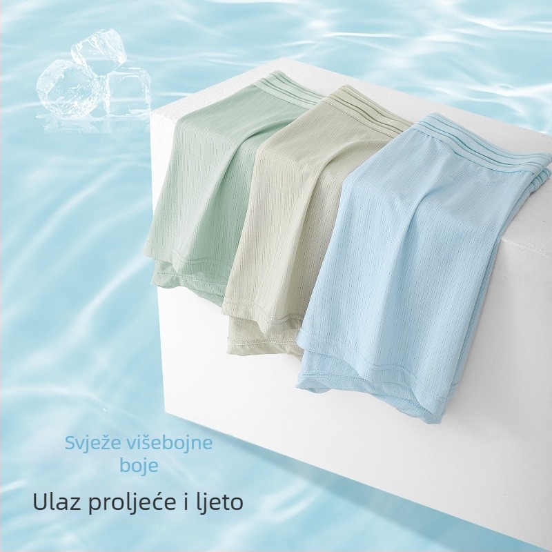 Muške bokserice Ice Silk, plus veličina, ljeto, mrežasta tkanina, udoban kroj