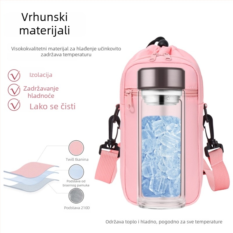 Višenamjenska termo torba za bocu s crossbody remenom, za vanjsku upotrebu, velik kapacitet
