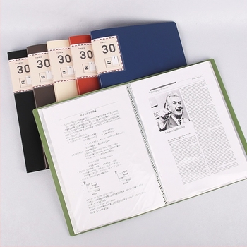 A4 informativni binder s retro bojom prozirnih unutarnjih stranica, PP materijal; mapa za partiture; za studentske potvrde i ispite; organizator uredskih dokumenata.