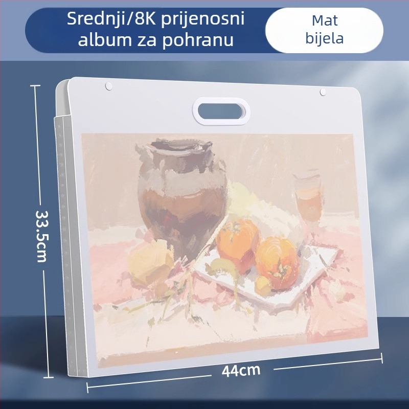 8K album za pohranu crteža, 4K zbirka dječjih umjetničkih djela, vodootporan prijenosni folder, veliki kapacitet za pohranu.