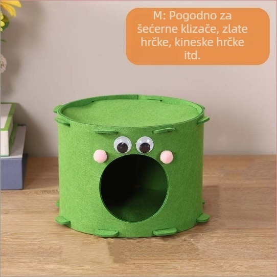 Filc sklonište za male kućne ljubimce s tunelom i trupom drveta