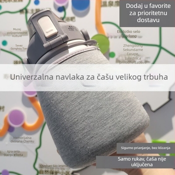 Modni rukav za termos šalice s velikim trbušnim oblikom, univerzalna prilagodba za šalice od 880 ml, zaštita od pada za muškarce, žene i studente