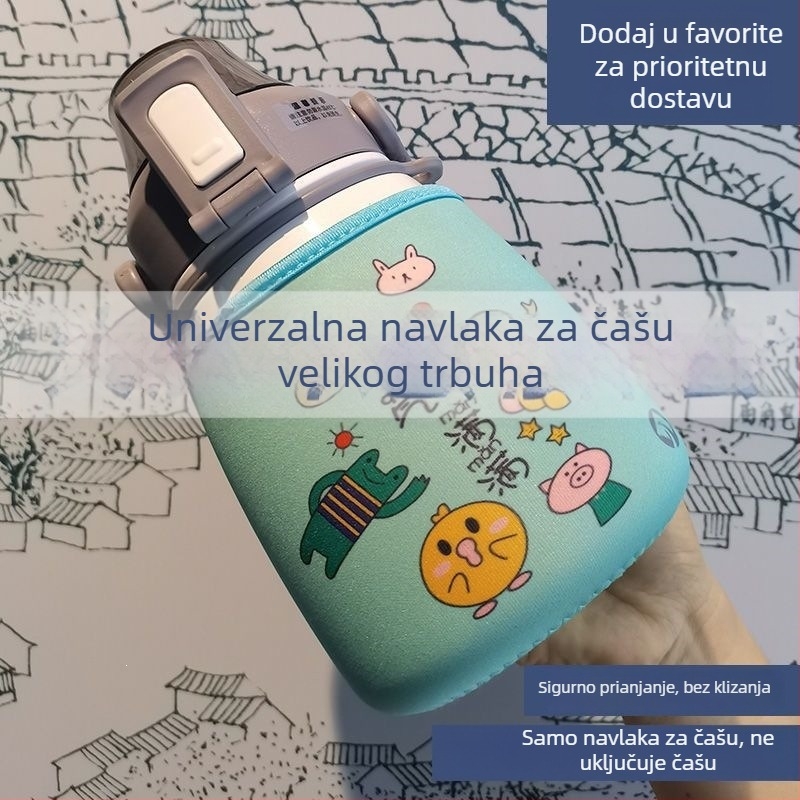 Modni rukav za termos šalice s velikim trbušnim oblikom, univerzalna prilagodba za šalice od 880 ml, zaštita od pada za muškarce, žene i studente