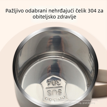 Šalica od nehrđajućeg čelika 304 s poklopcem, izolirana šalica za kavu, za muškarce i žene, za dom i ured
