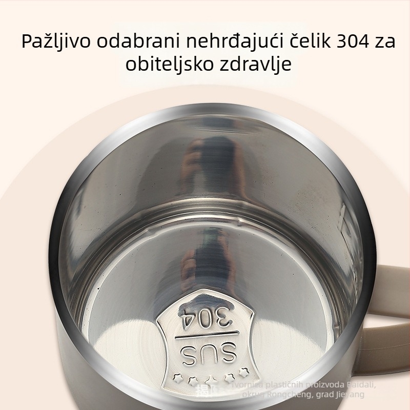 Šalica od nehrđajućeg čelika 304 s poklopcem, izolirana šalica za kavu, za muškarce i žene, za dom i ured
