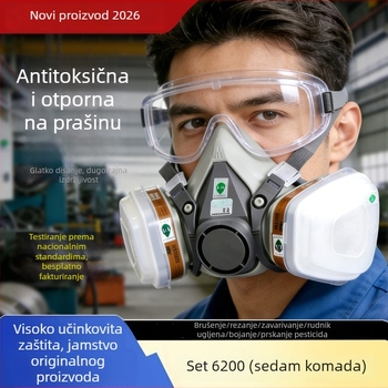 Maska za plinove 6200 za sprej bojanje, renovaciju i brušenje — zaštita od prašine, pesticida i kemikalija