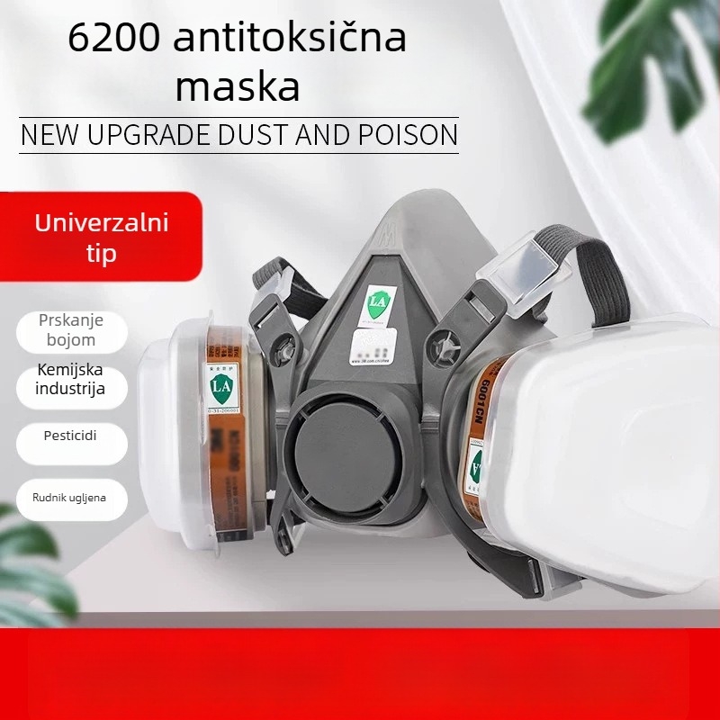 Maska za plinove 6200 za sprej bojanje, renovaciju i brušenje — zaštita od prašine, pesticida i kemikalija