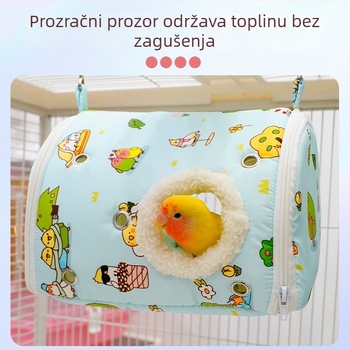 Prijenosni kavez za papigu na putovanje s toplim pamucnim gnijezdom, otporan na vjetar, vanjska nosiljka za male kućne ljubimce