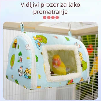 Prijenosni kavez za papigu na putovanje s toplim pamucnim gnijezdom, otporan na vjetar, vanjska nosiljka za male kućne ljubimce