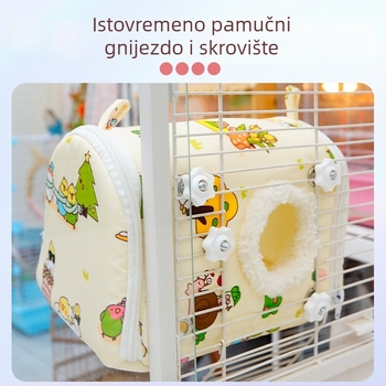 Prijenosni kavez za papigu na putovanje s toplim pamucnim gnijezdom, otporan na vjetar, vanjska nosiljka za male kućne ljubimce