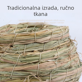 Gnijezdo za uzgoj ptica – toplo gnijezdo od trave za zimu, šareni dodaci za kavez