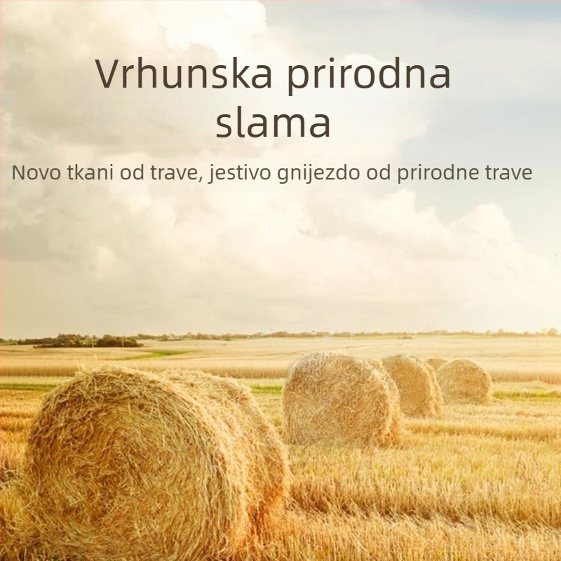 Gnijezdo za uzgoj ptica – toplo gnijezdo od trave za zimu, šareni dodaci za kavez
