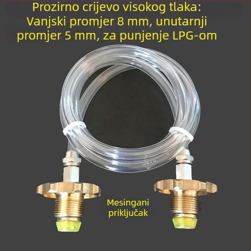 Spajanje za tekući plin, ventil za punjenje, most adapter za butan i propan, cijevi 8×5 i 6×4