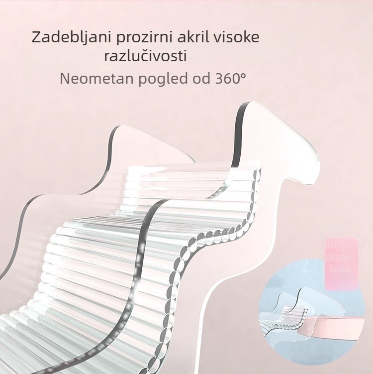 Akrilna višefunkcijska penjačka ljestvica za hrčka s platformom, dekorativni dodatak za kavez