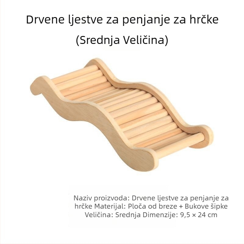 Akrilna višefunkcijska penjačka ljestvica za hrčka s platformom, dekorativni dodatak za kavez