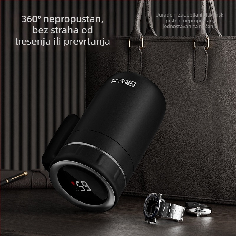 Termos od nehrđajućeg čelika 316 s pametnom funkcijom, držačem, velikim kapacitetom, odjeljak za čaj i vodu, poslovna upotreba