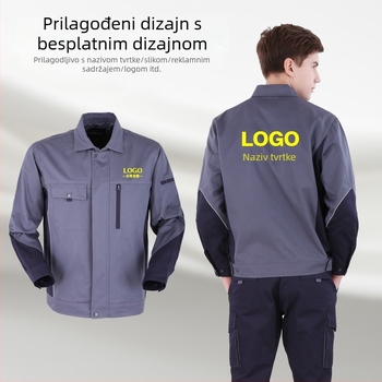 Antistatistički radni komplet s tamnoplavim hlačama i prilagođenim logom