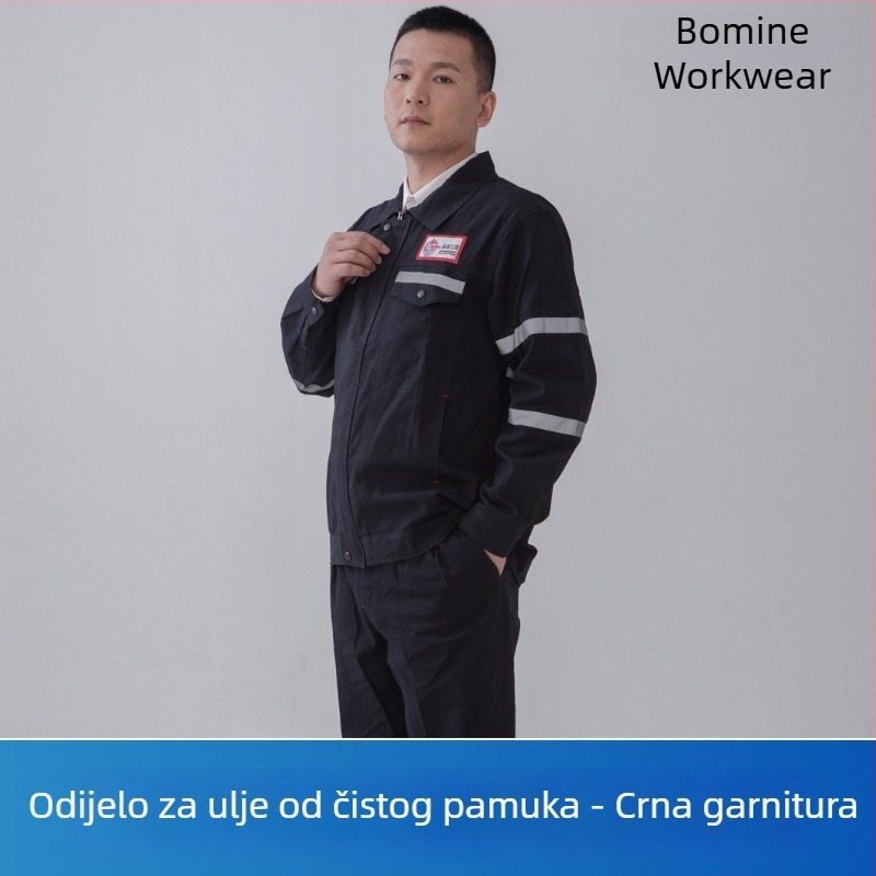 Skup za zavarivanje od 100% pamuka, potpuno pamučna radna odjeća za zavarivanje, debela i otporna na habanje