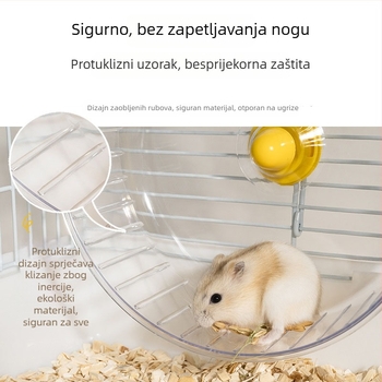 Prozirno kolo za hrčka s tihom osovinom, 17 cm