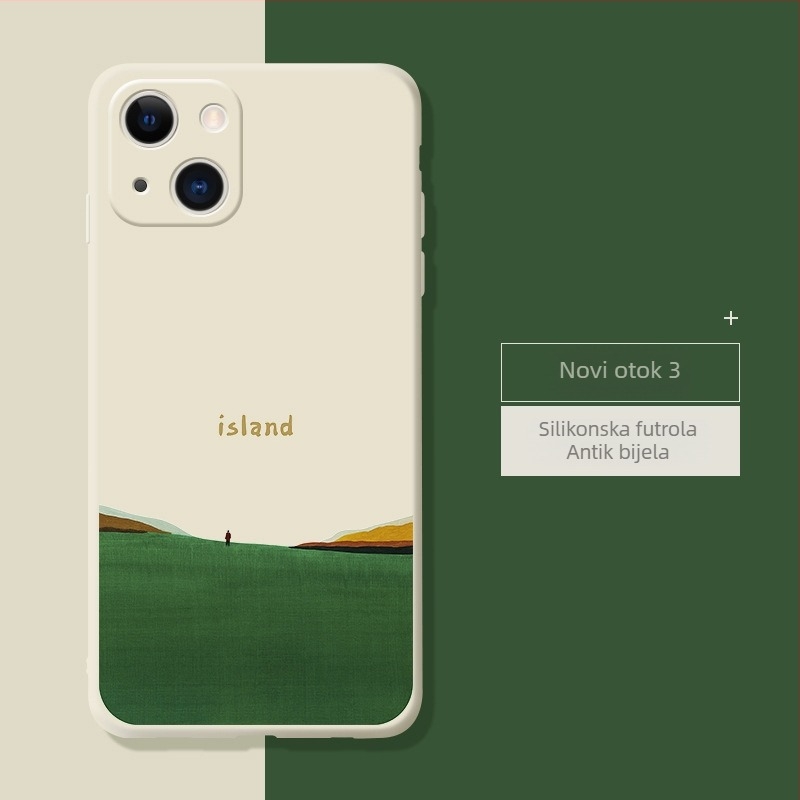 Orange Cat kućište od tekućeg silikona za iPhone 14 Pro Max i iPhone 13 Pro – minimalističko zaštitno kućište