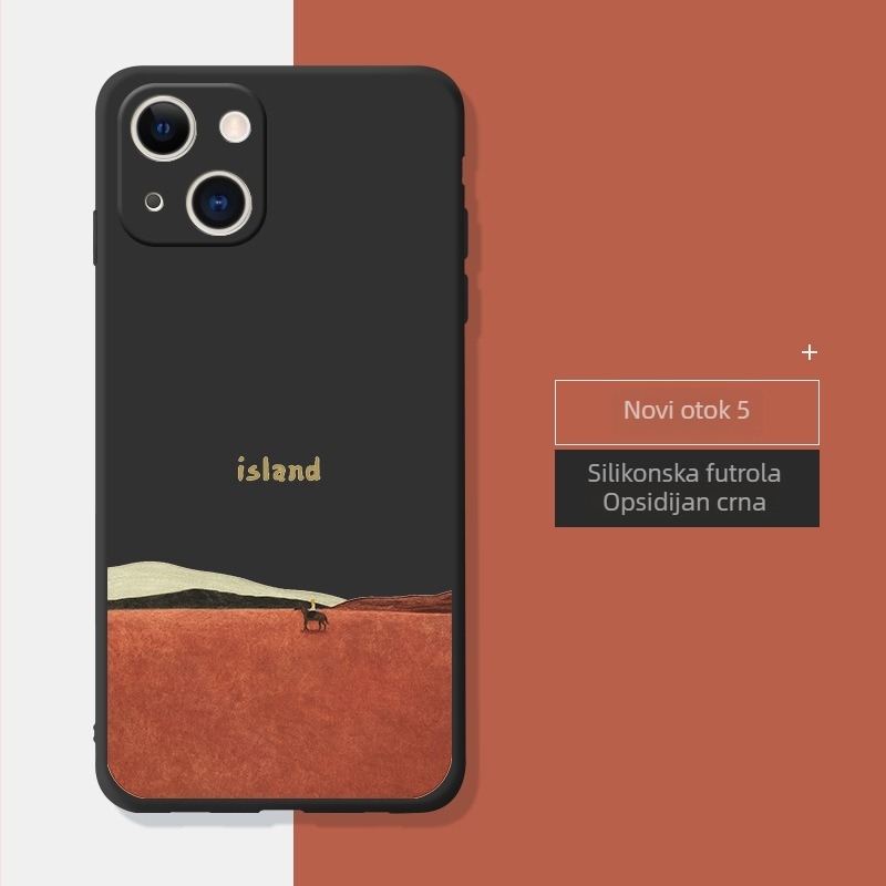 Orange Cat kućište od tekućeg silikona za iPhone 14 Pro Max i iPhone 13 Pro – minimalističko zaštitno kućište