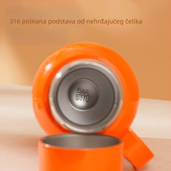 Izolirani čajnik od 316 nehrđajućeg čelika, vakuumska izolacija, velika kapacitet, pretinac za čaj, prijenosno s drškom