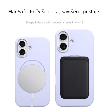 Tekuća silikonska futrola za iPhone 17 Pro s magnetskim prstenom — ugodan dodir, zaštitno kućište