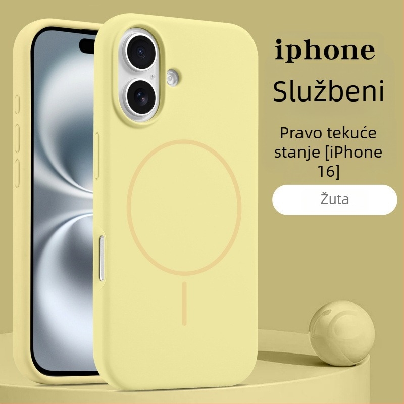 Tekuća silikonska futrola za iPhone 17 Pro s magnetskim prstenom — ugodan dodir, zaštitno kućište