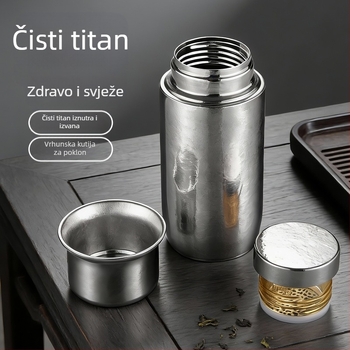 Magnetska čaša od čistog titana s bezšavnim unutarnjim dijelom, trostruka titanova baza, izolirana čaša 300 ml