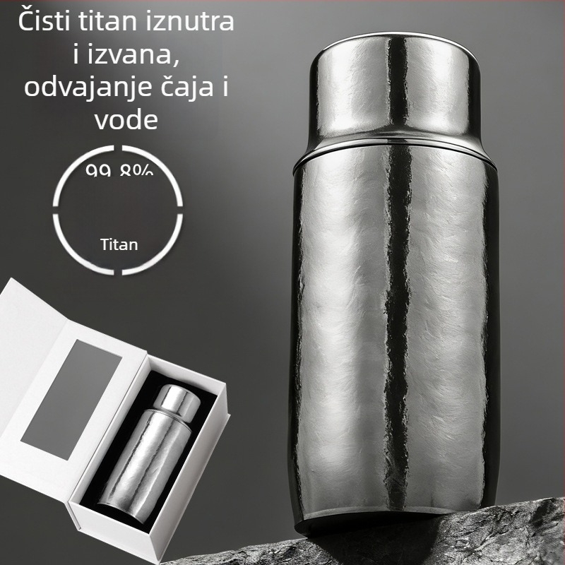 Magnetska čaša od čistog titana s bezšavnim unutarnjim dijelom, trostruka titanova baza, izolirana čaša 300 ml