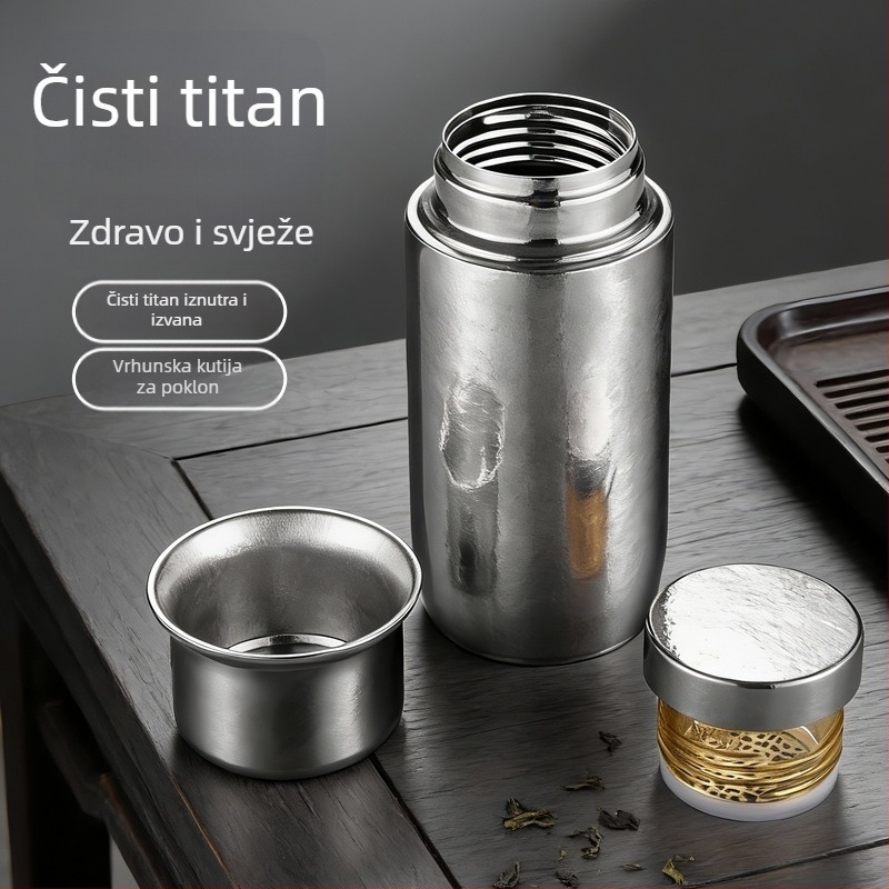 Magnetska čaša od čistog titana s bezšavnim unutarnjim dijelom, trostruka titanova baza, izolirana čaša 300 ml