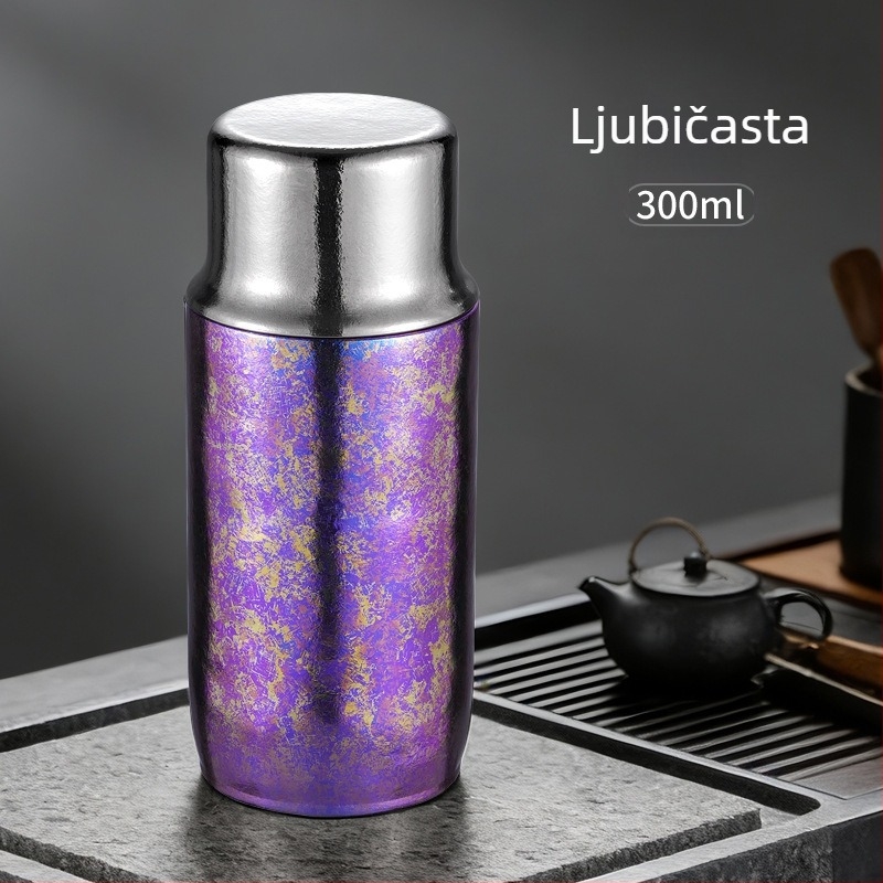 Magnetska čaša od čistog titana s bezšavnim unutarnjim dijelom, trostruka titanova baza, izolirana čaša 300 ml