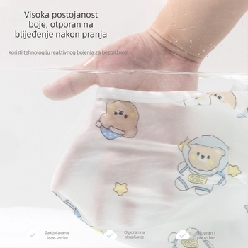 Dječji komplet pidžama s kratkim rukavima, od 100% pamuka, tanak, prozračan, ljetna kućna odjeća