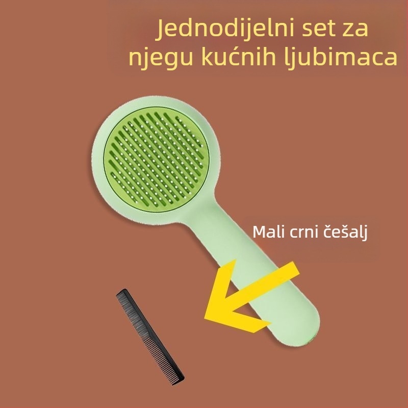 Set za njegu mačaka: češalj za uklanjanje ispale dlake, škare za nokte, češalj protiv buha, rukavice za njegu mačaka, četka za kosu