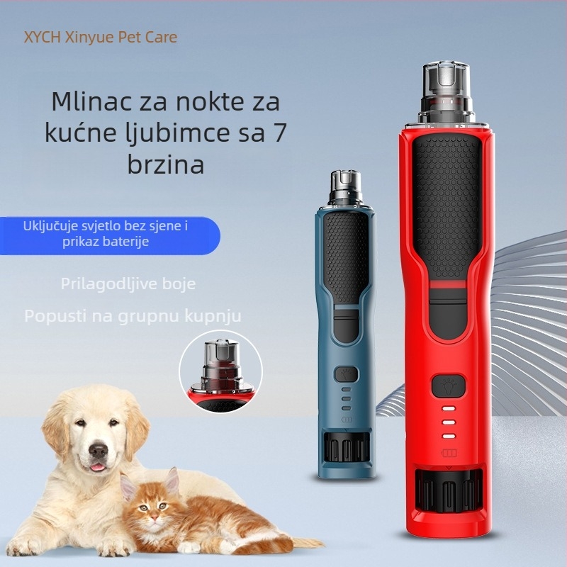 Električna brusilica za kandže kućnih ljubimaca s lampom bez sjene za mačke i pse