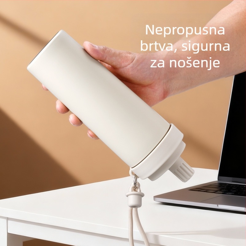 Izolirana čaša od nehrđajućeg čelika sa slamkom, veliki kapacitet, unisex, za automobil i vanjsku upotrebu