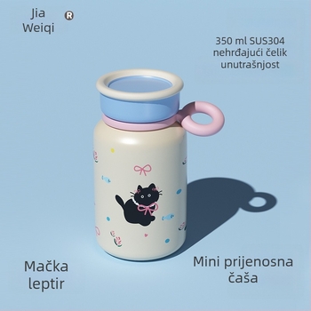 Dječji termos od nehrđajućeg čelika s karikaturnim dizajnom, vakuumska izolacija, prenosna bočica za vodu za školu i sport