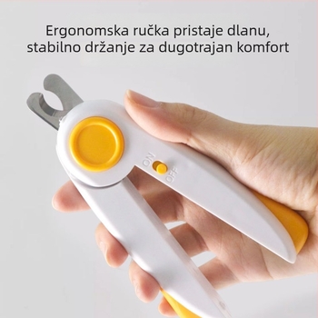 Klešta za nokte psa Corgi s pilnikom, LED svjetlom, protiv prskanja, za početnike