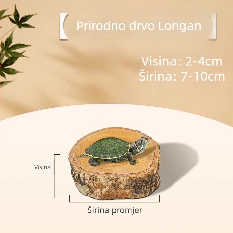 Prirodno Longan drvo za kornjače — platforma za sunčanje i driftwood dekor za akvarij