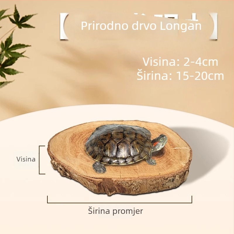 Prirodno Longan drvo za kornjače — platforma za sunčanje i driftwood dekor za akvarij