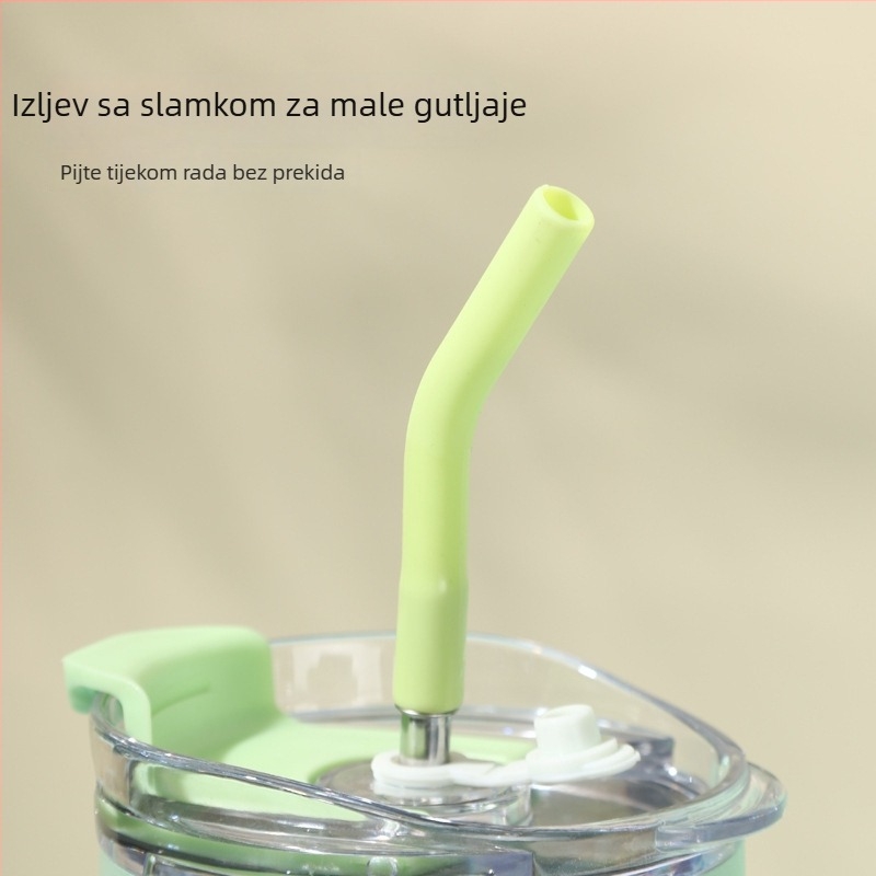 40oz auto šalica s dvostrukim stijenkama od 304 nehrđajućeg čelika, vakuumska izolacija, prijenosna sa slamkom