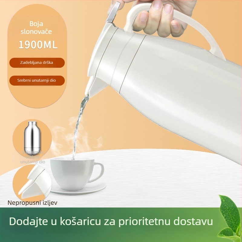 Termos boca sa staklenim unutarnjim dijelom, moderan minimalistički dizajn, mogućnost prilagođenog logotipa